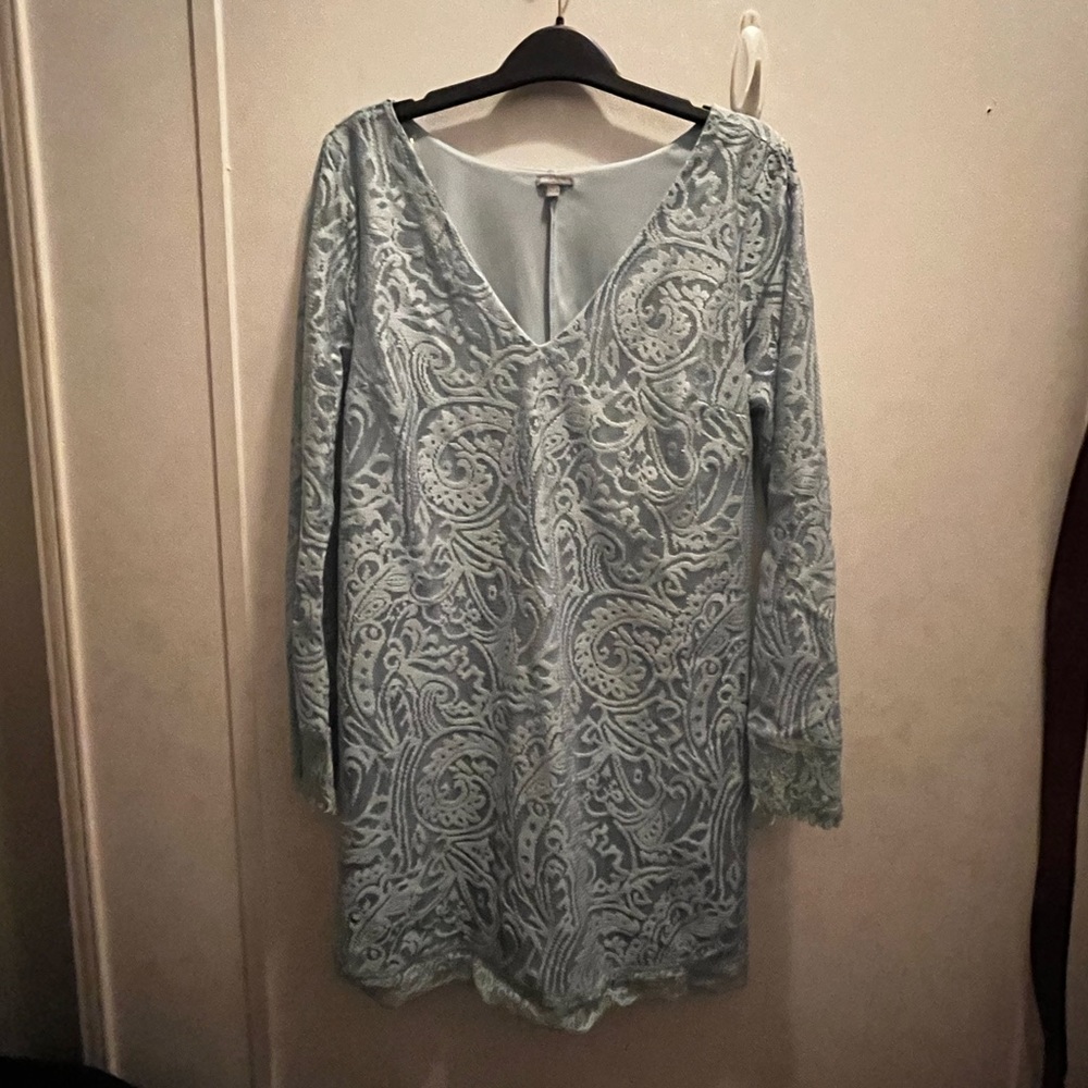 Charlotte Russe blue/teal long sleeve dress